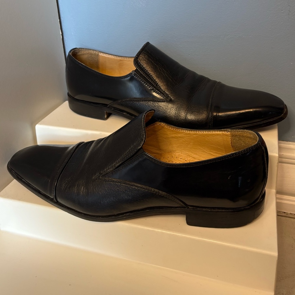 Mercanti Fiorentini Black Leather Loafers